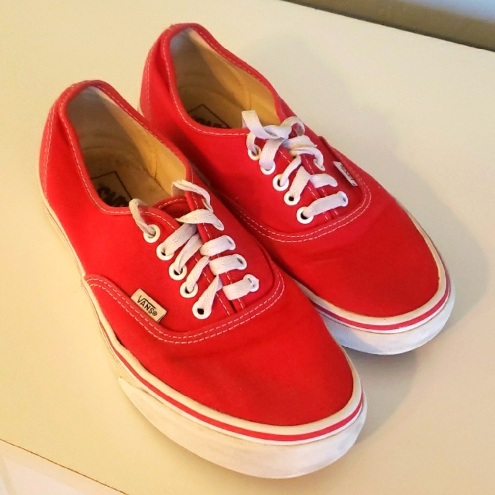 Mens Authentic Red Vans